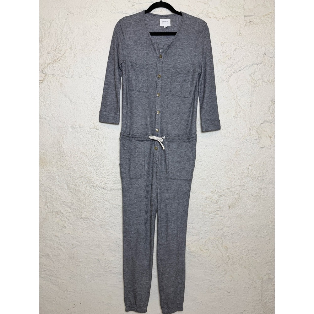 McGuire Womens Jumpsuit Size S Gray Knit Romper Free People Vibe Boho Loungewear